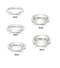 Solid 950 Platinum Wedding Bands Free Engraving 3mm 4mm 5mm 6mm 8mm Widths