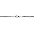 10K White Gold 1.5mm Machine Made Diamond-cut Rope Chain Anklet Bracelet - Length 9'' inches - (C63-859)