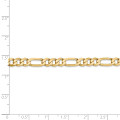 Leslie's 14K Yellow Gold 5.25mm Flat Figaro Chain Bracelet - Length 8'' inches - (C62-523)