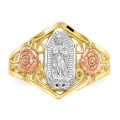 10K Two-tone Gold & Rhodium Our Lady of Guadalupe Ring - Size 6 - (B31-388)