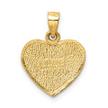 14K Yellow Gold Heart Pendant - (A82-354)