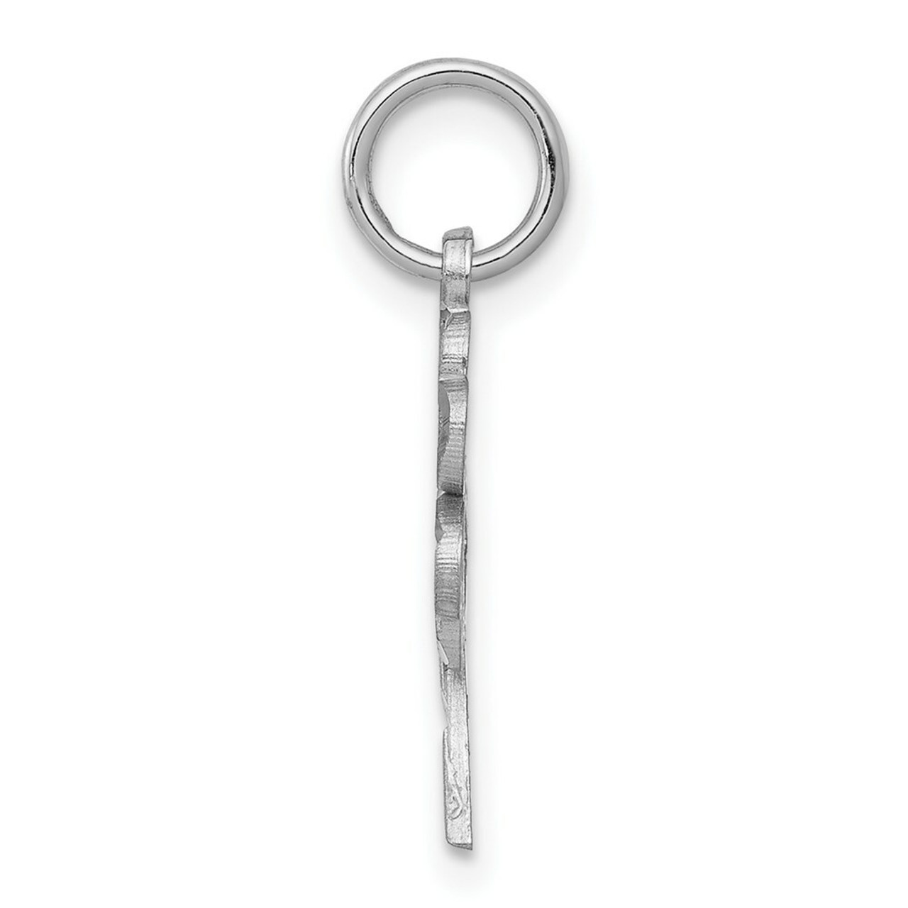 10K White Gold Solid Open 4-Leaf Clover Charm - (A82-418)