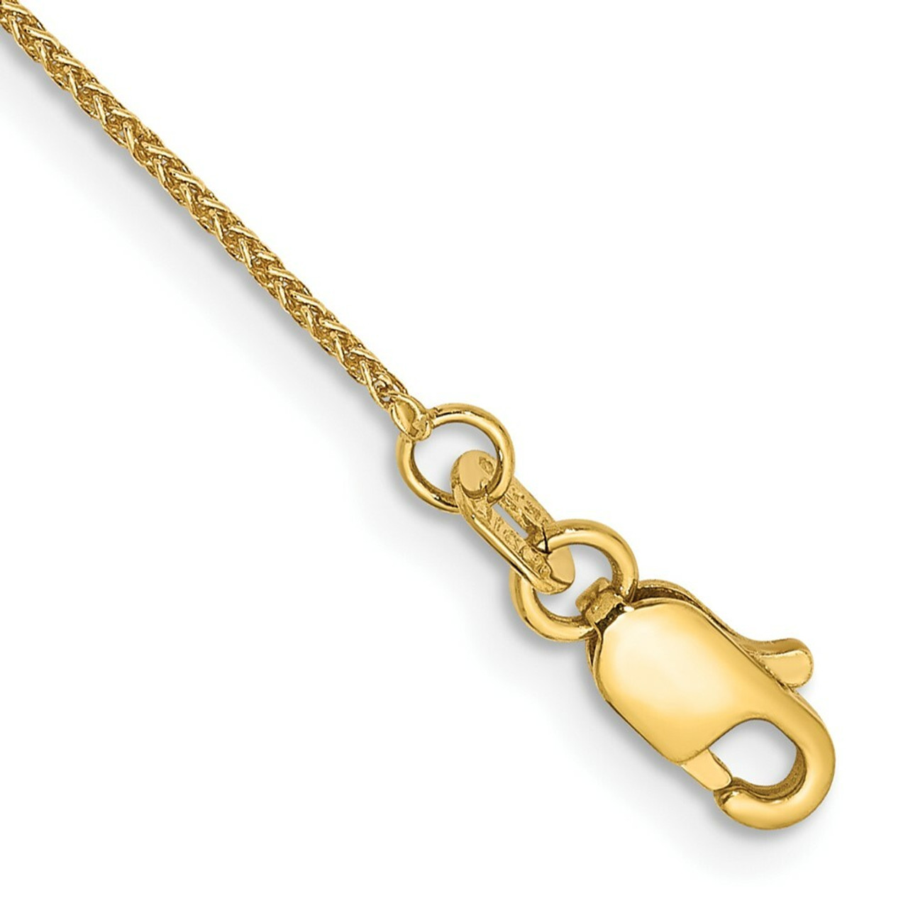 14K Yellow Gold 0.8mm Spiga Pendant Chain Anklet Bracelet - Length 9'' inches - (C63-929)