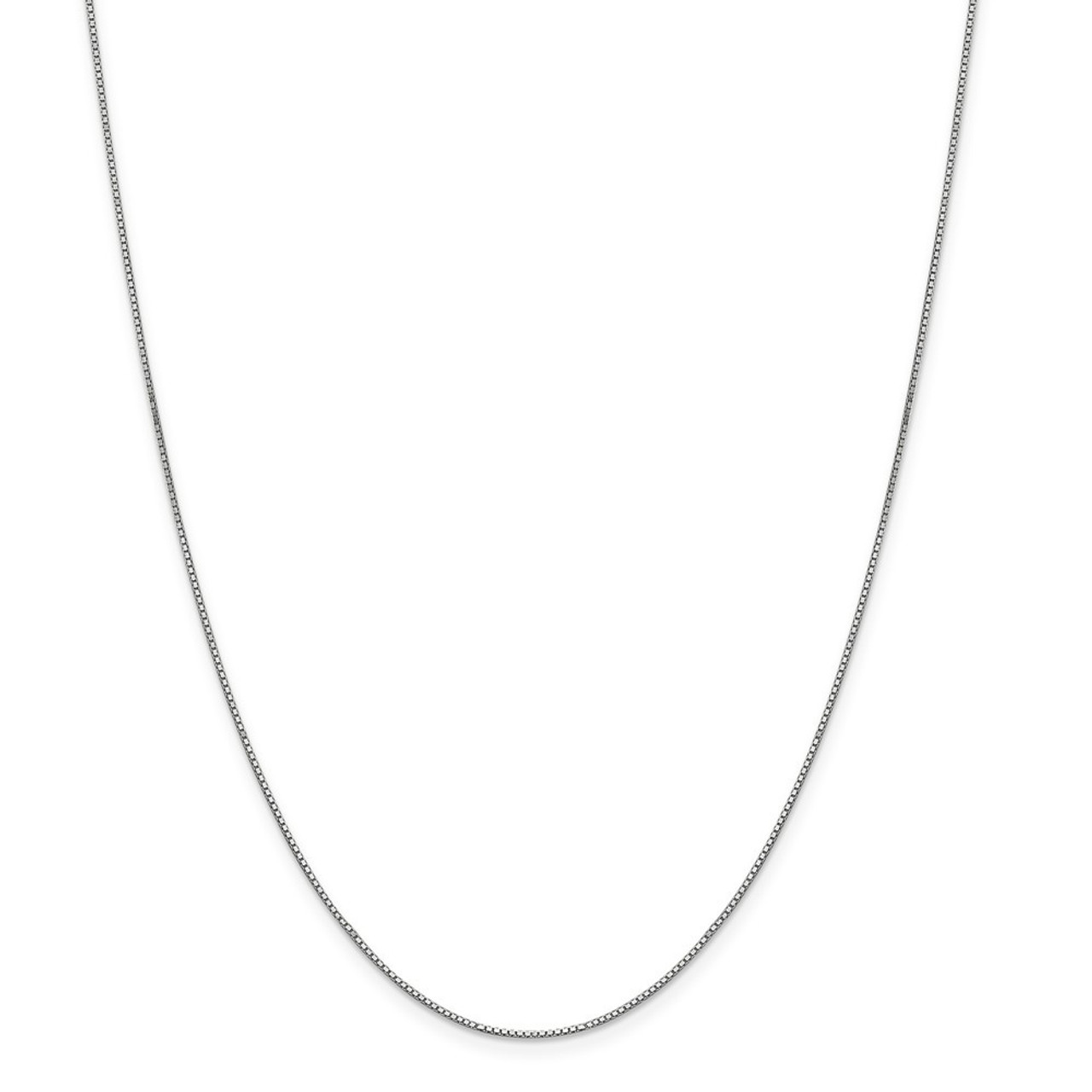 Leslie's 14K White Gold Box with Lobster Chain Necklace - Length 16'' inches - (B20-164)