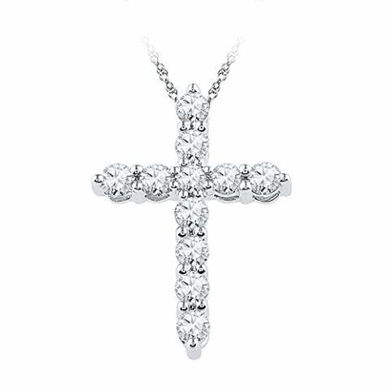 14K Yellow Gold Diamond Cross Necklace – Shalimar Custom Jewelers