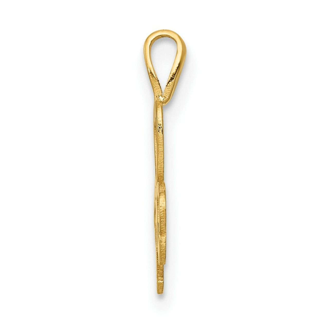 14K Yellow Gold Heart Clover Charm - (A82-628)