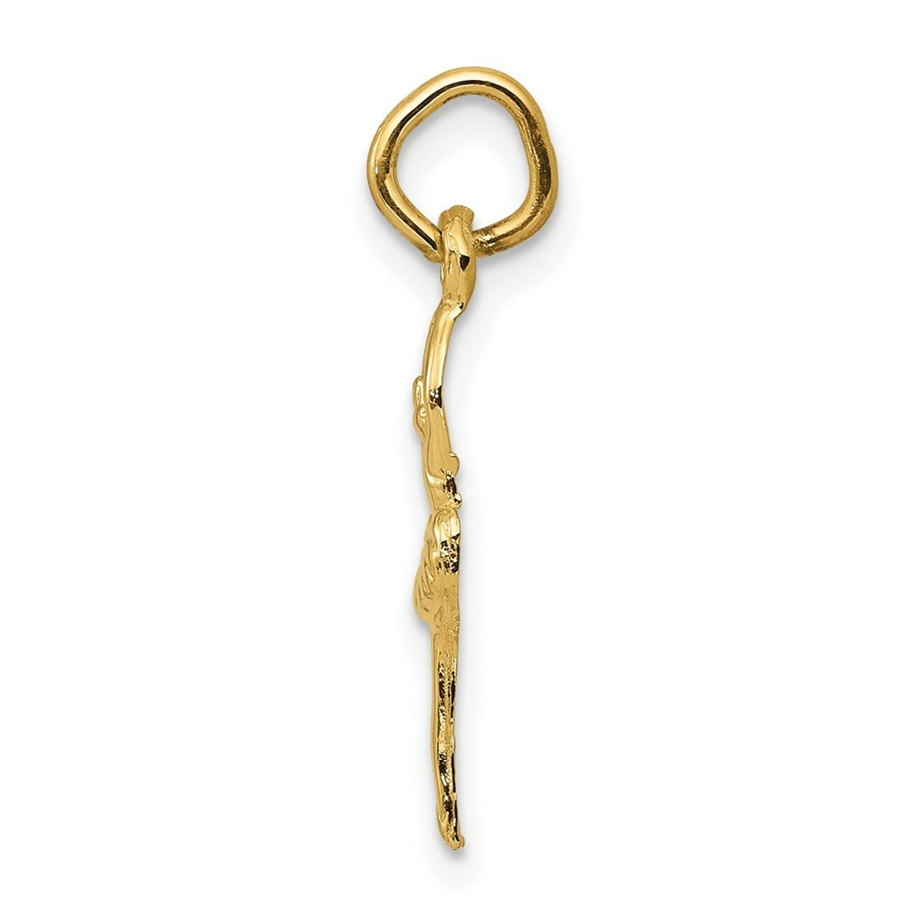 14K Yellow Gold Polished Ballerina Charm - (A86-337)