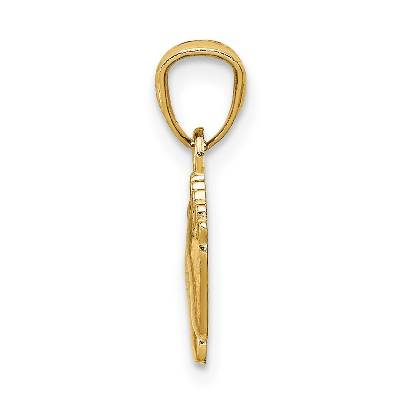 14K Yellow Gold Small Feet Pendant - (B11-383)