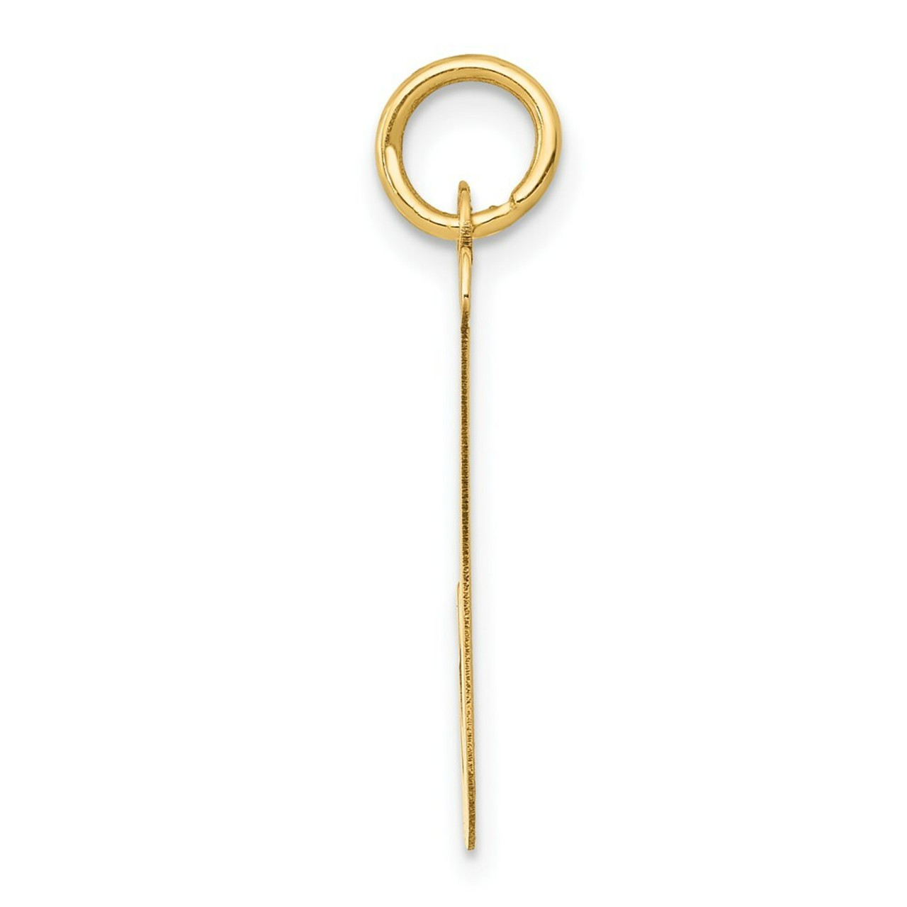 14K Yellow Gold Small Script Initial Letter J Charm Pendant - (B11-837)