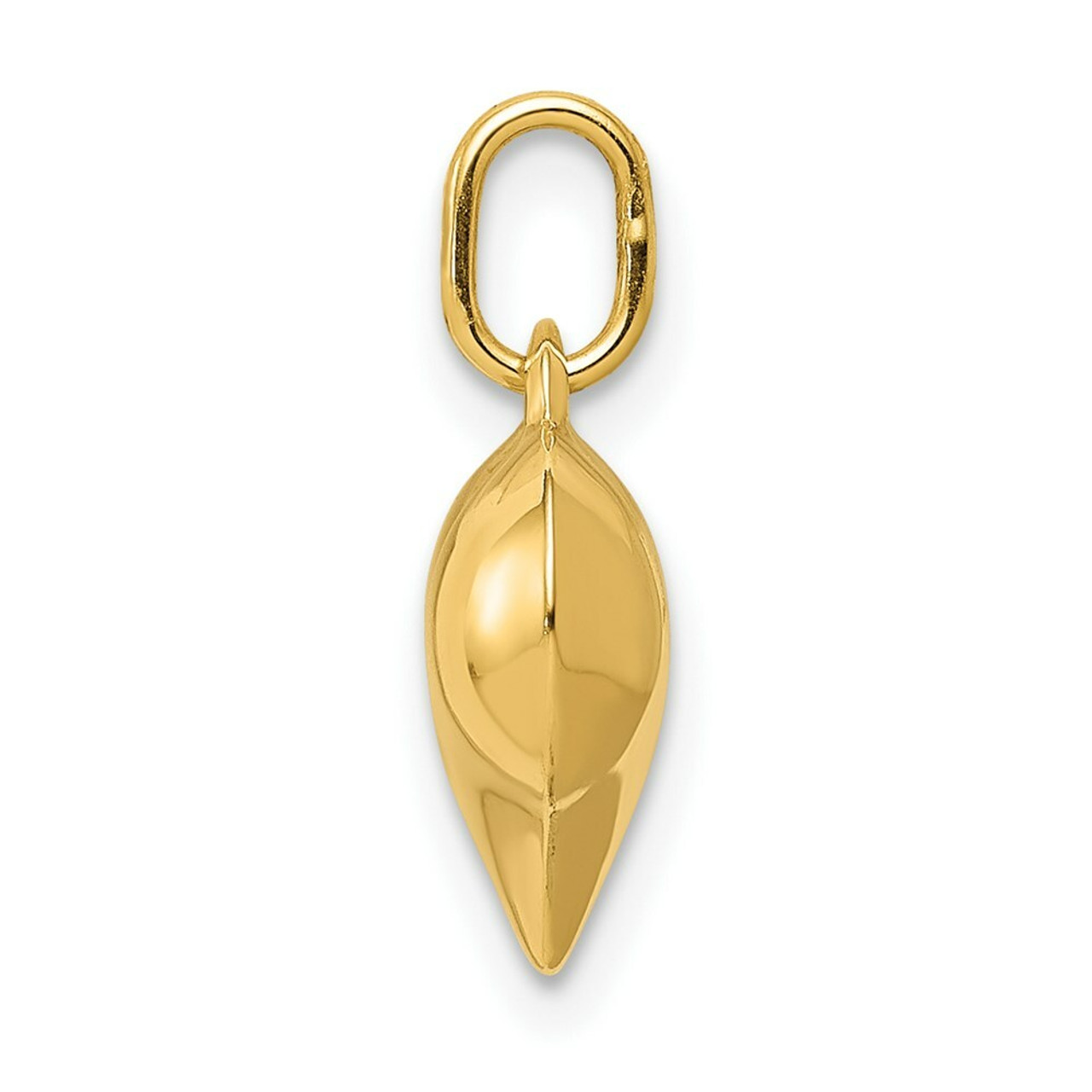14K Yellow Gold Puffed Heart Charm 15mm length - (A83-440)