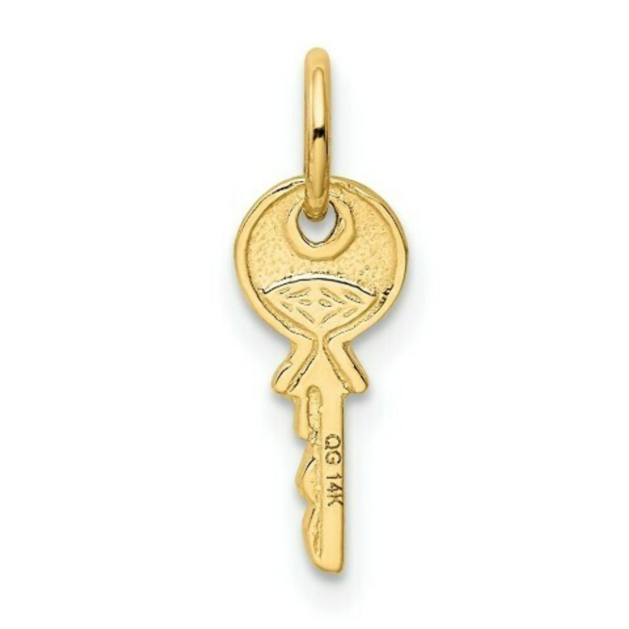 14K Yellow Gold Small Key Charm - (A84-942)