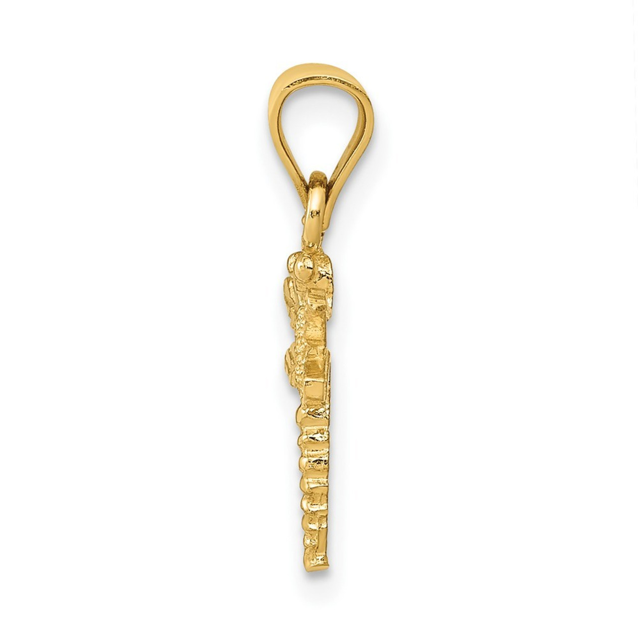 14K Yellow Gold Dragonfly Pendant - (A85-187)
