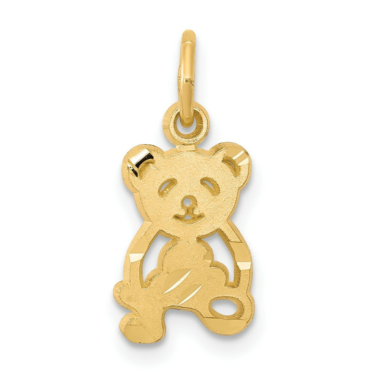 10K Yellow Gold Teddy Bear Charm - (A86-647)