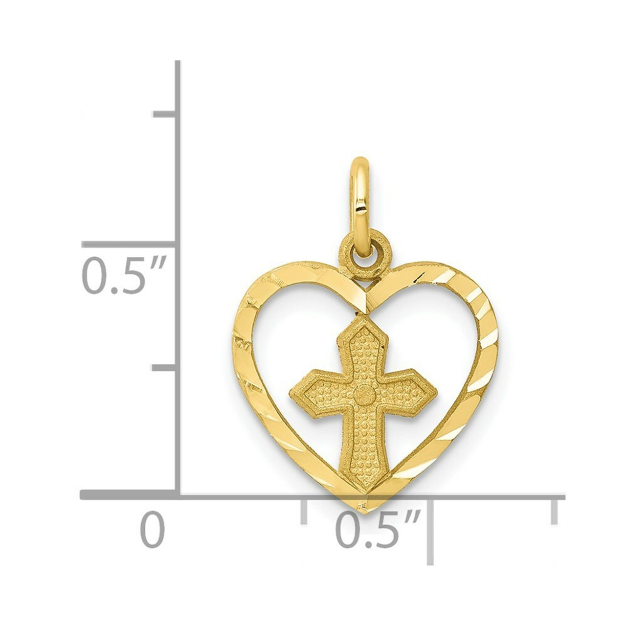 10K Yellow Gold Cross Charm - (A86-653)