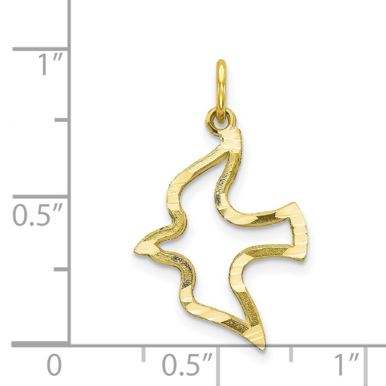 10K Yellow Gold Dove Charm - (A86-699)