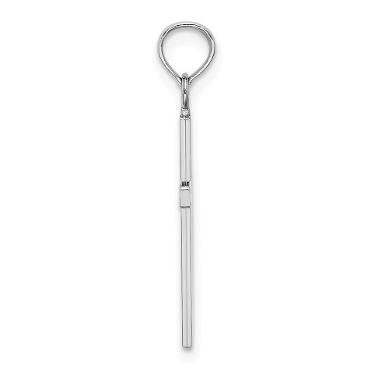 10K White Gold 3-D Cross Pendant - (A88-337)
