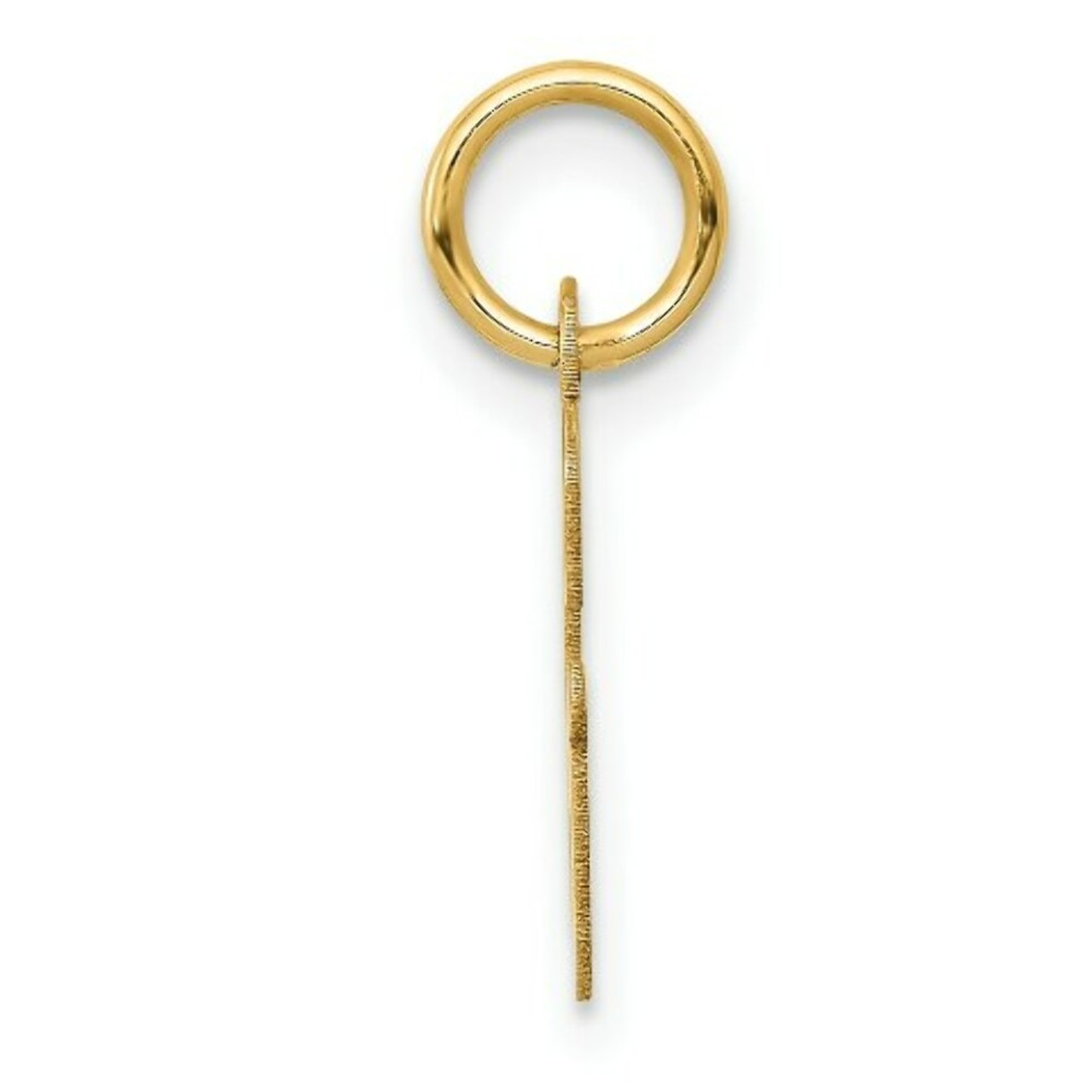 14K Yellow Gold Small Script Letter Initial G Charm Pendant - (B13-133)