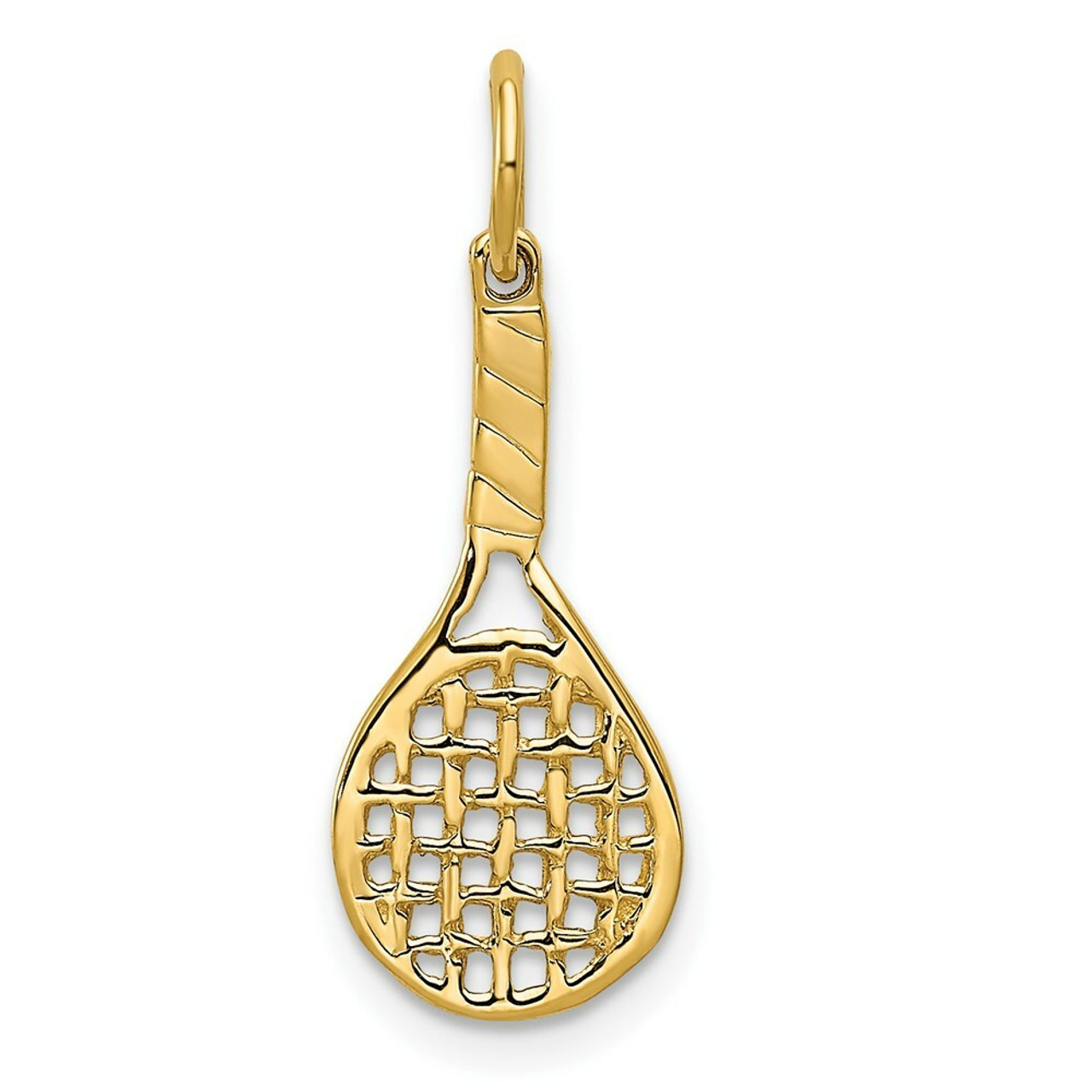 14K Yellow Gold Racquet Charm - (A82-526)