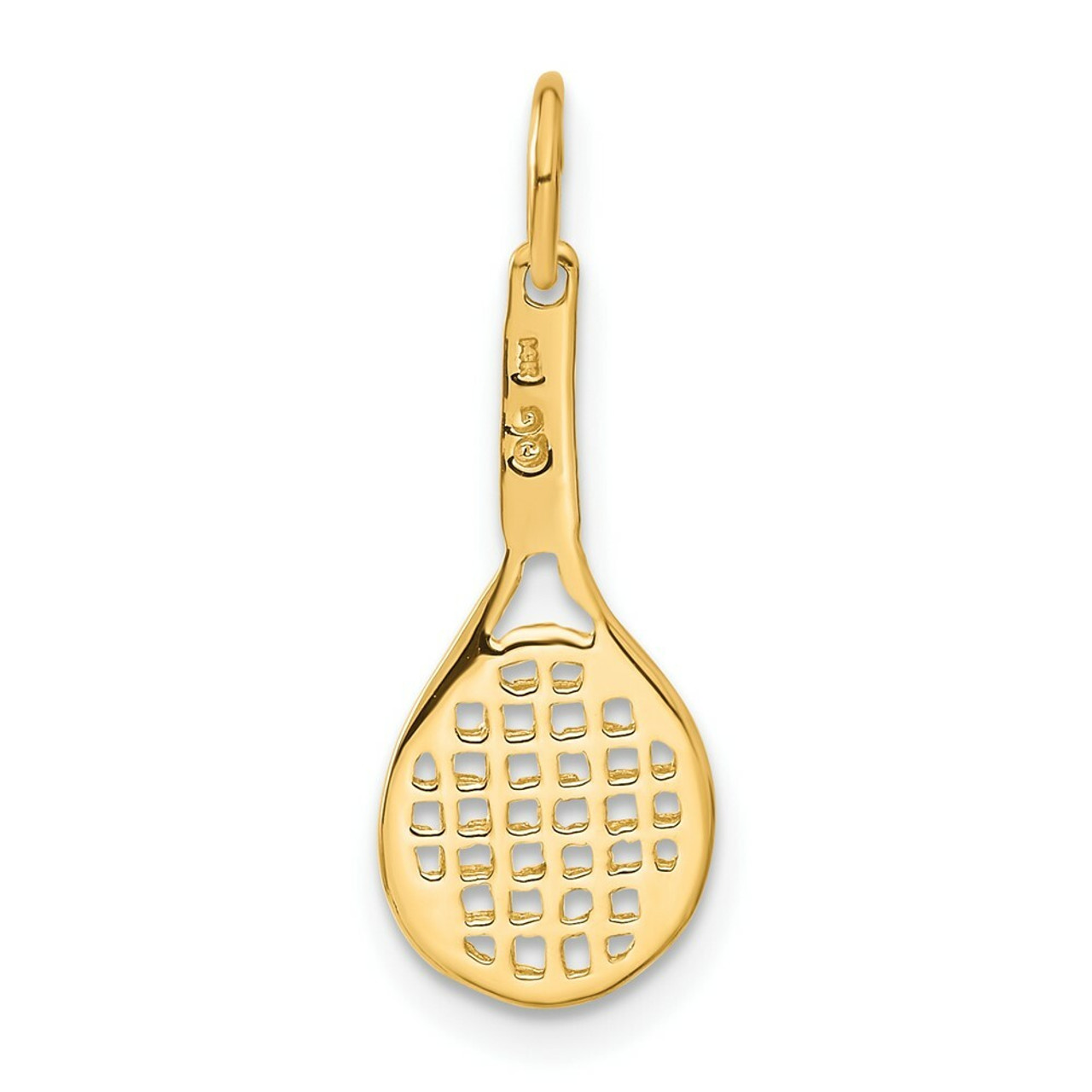 14K Yellow Gold Racquet Charm - (A82-526)