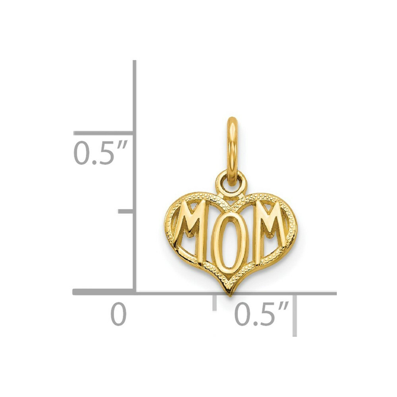 14K Yellow Gold Mom Charm - (A83-314)