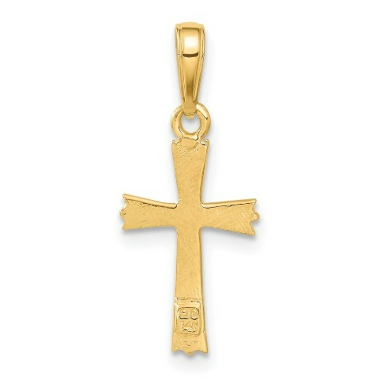 14K Yellow Gold Cross Pendant 23mm length - (A83-735)
