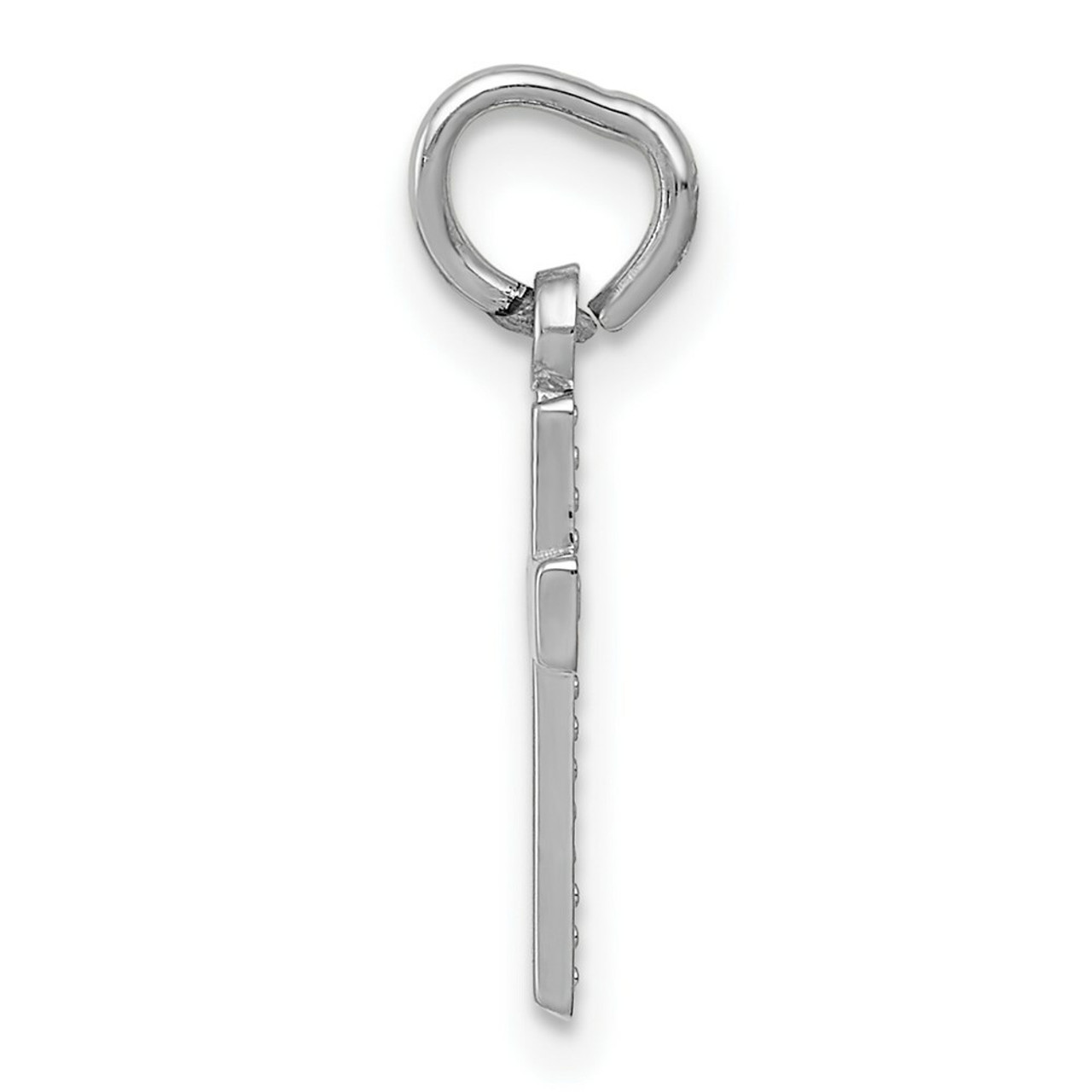 14K White Gold Cross Charm 20mm length - (A83-951)