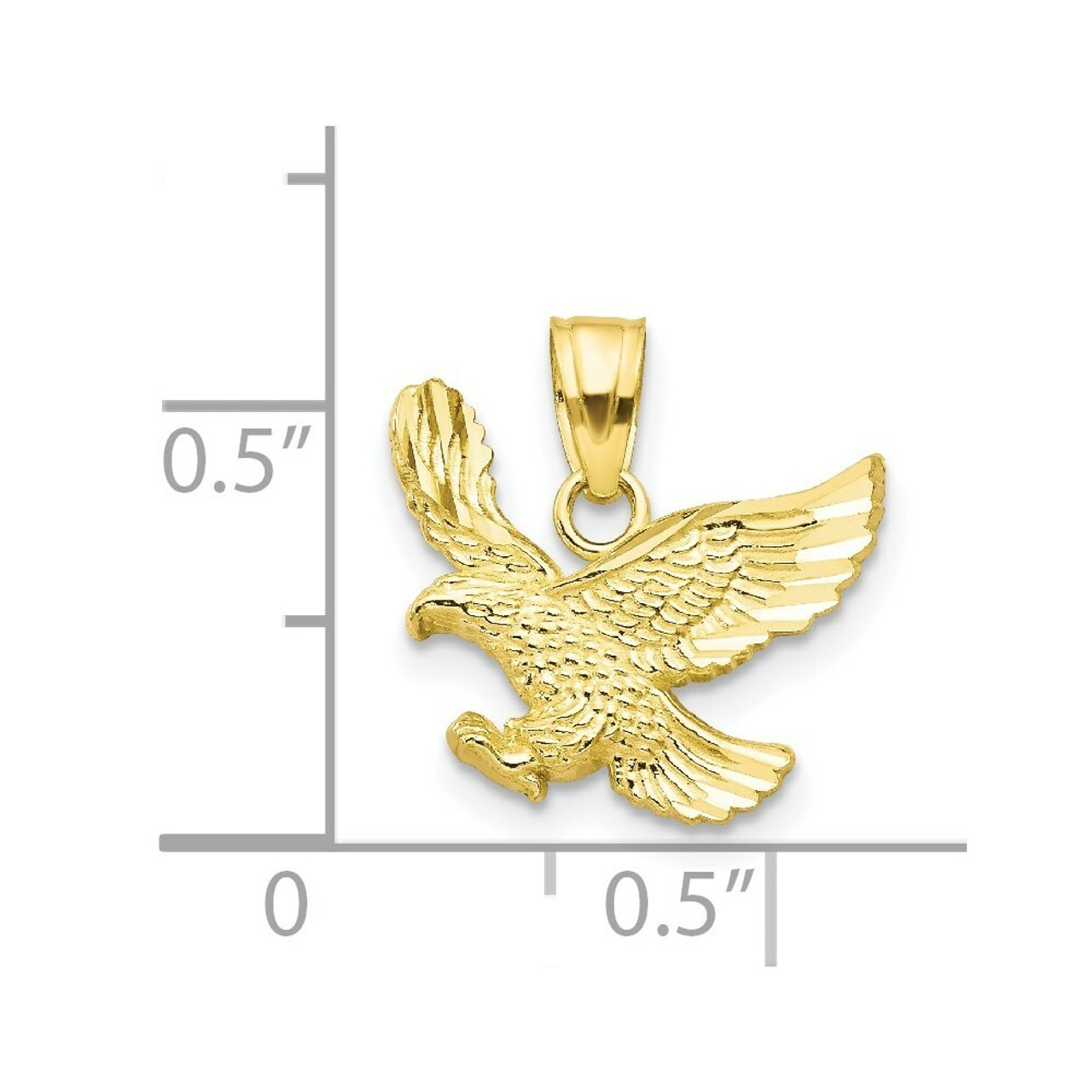 10K Yellow Gold Eagle Charm - (A86-691)