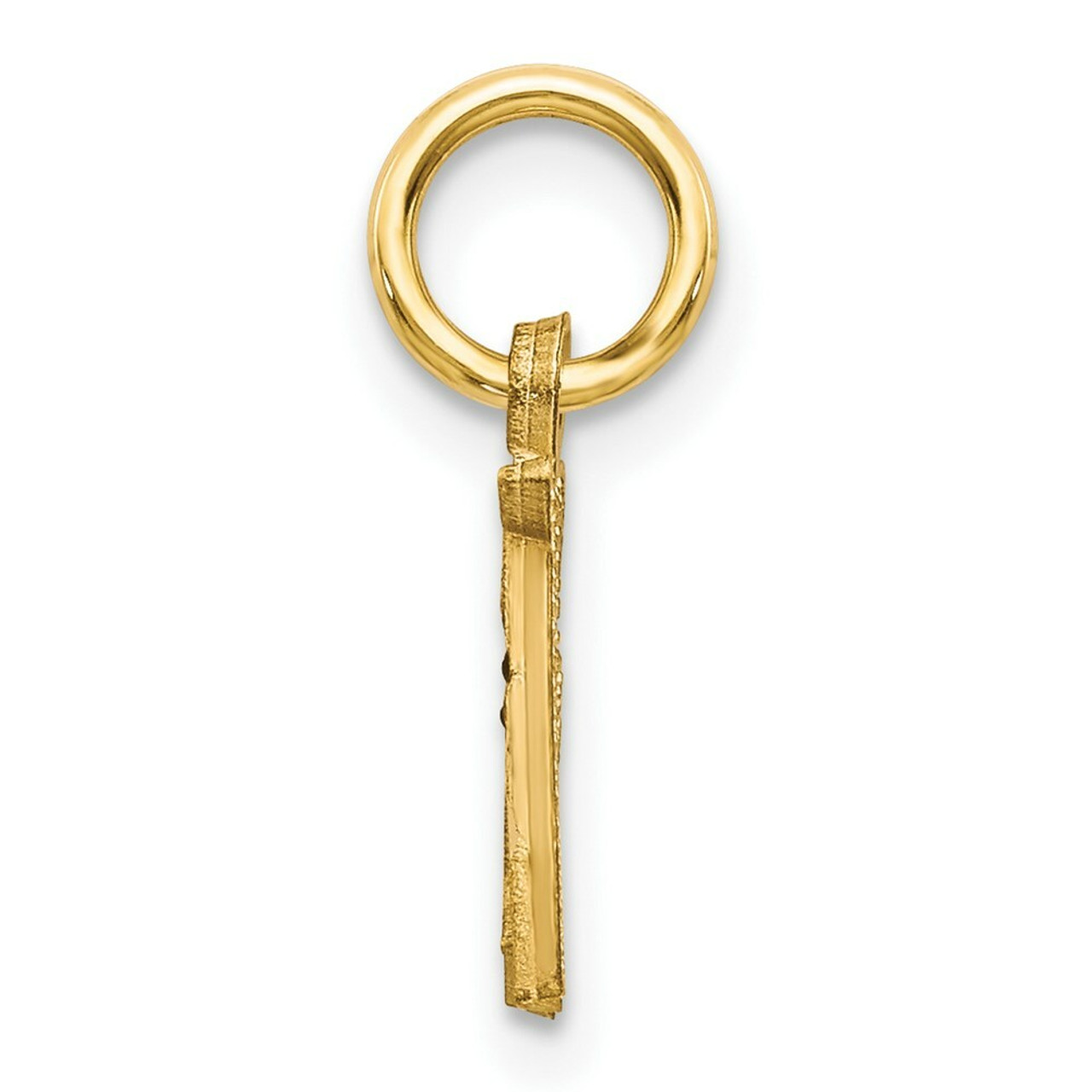 14K Yellow Gold Initial Letter A Charm Pendant - (A86-899)