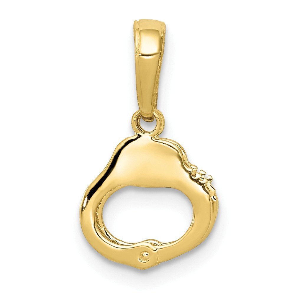 10K Yellow Gold Handcuffs Pendant - (A88-331) - Roy Rose Jewelry