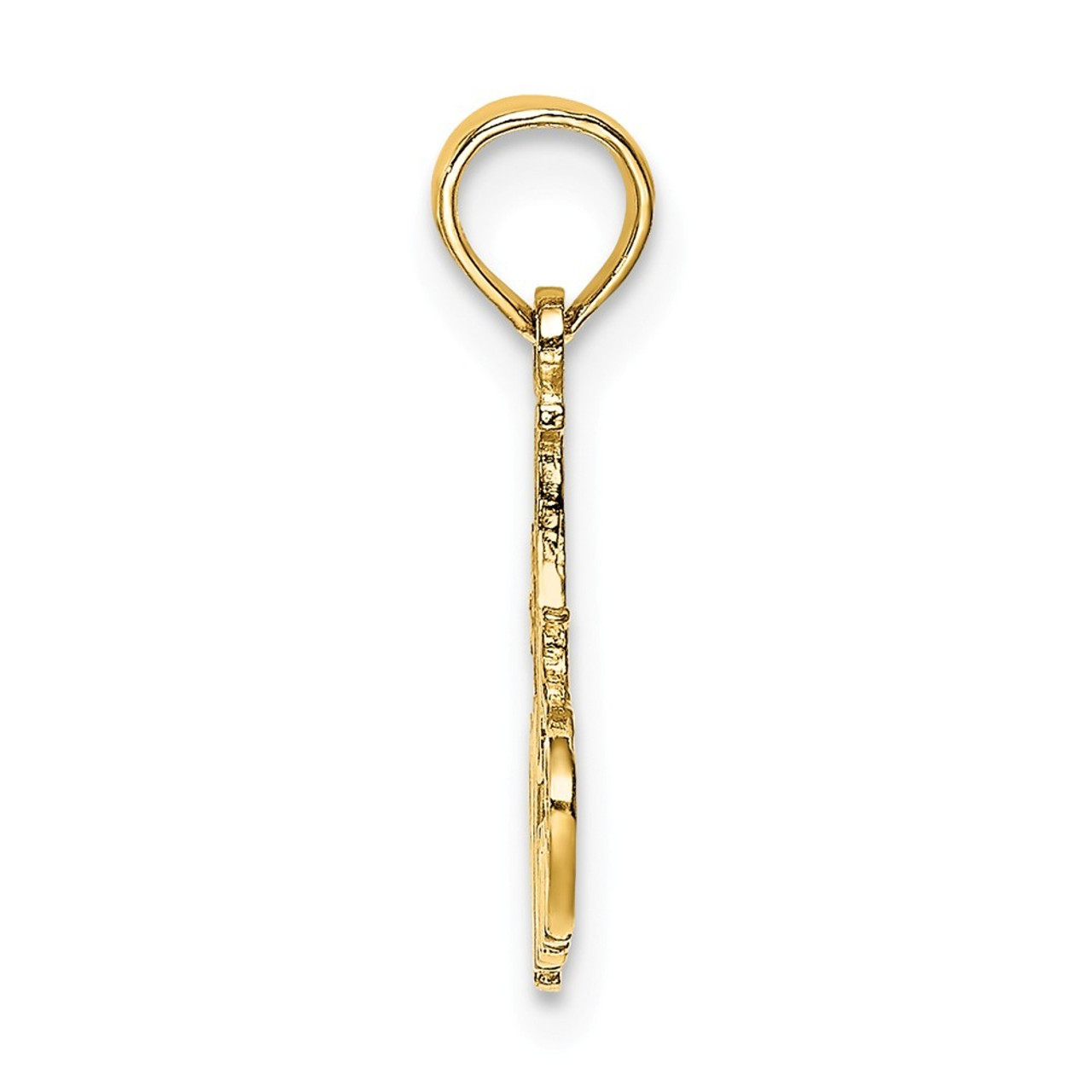 14K Yellow Gold Polished #1 MOM Pendant - (A90-205)