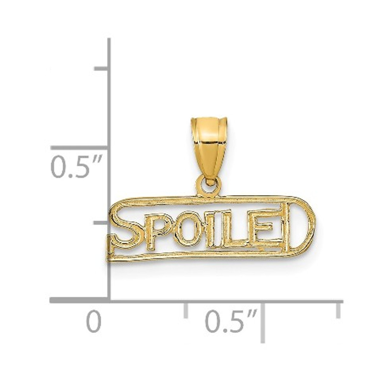 14K Yellow Gold Spoiled Pendant - (A90-589)