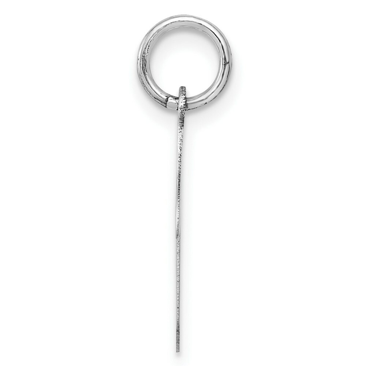 14K White Gold Polished Musical Note Charm Pendant - (A98-729)