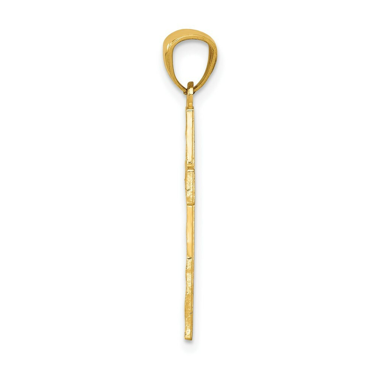 14K Yellow Gold Cross Pendant 27mm length - (B11-125)