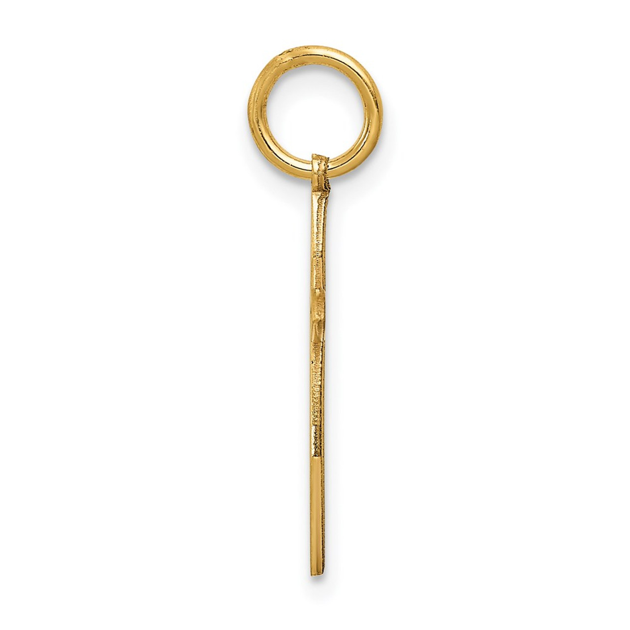 14K Yellow Gold Laser Designed Cross Charm 22mm length - (B11-135)