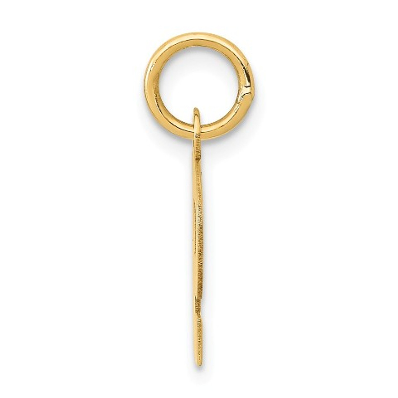 14K Yellow Gold Small Block Letter Initial P Charm Pendant - (B11-893)