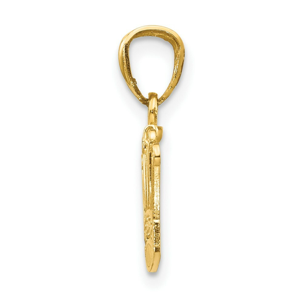 14K Yellow Gold Crown Pendant 15mm length - (B13-146) - Roy Rose