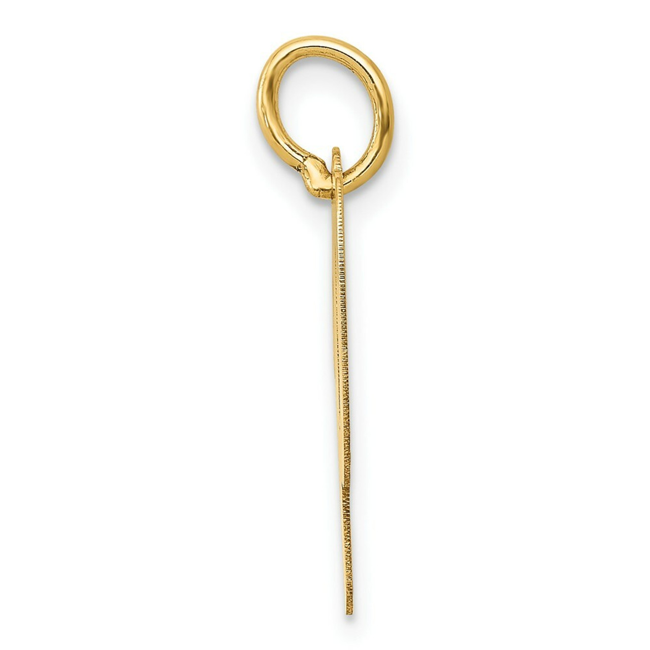 14K Yellow Gold Medium Script Initial Letter P Charm Pendant - (B13-237)