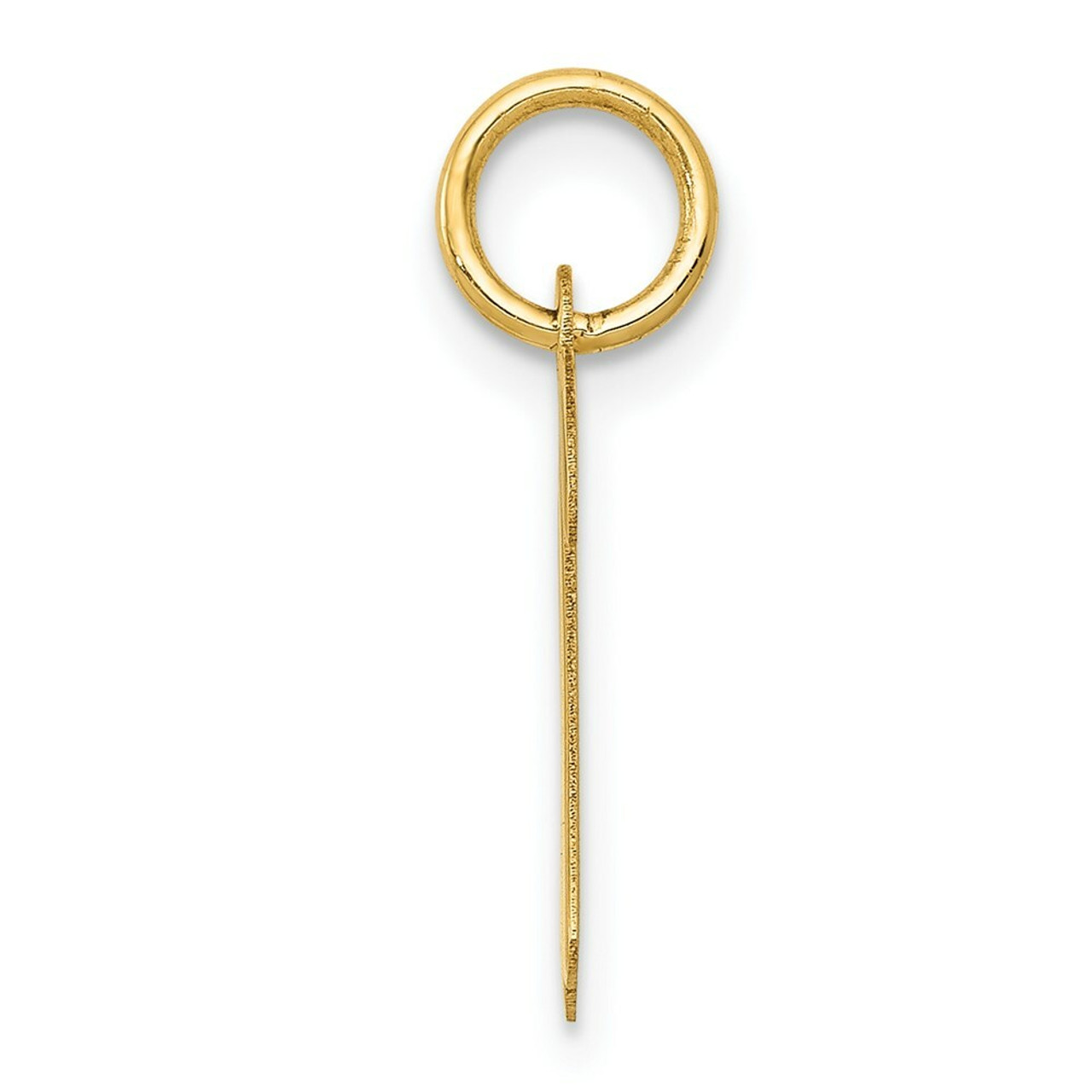 14K Yellow Gold Medium Script Initial Letter R Charm Pendant - (B13-342)