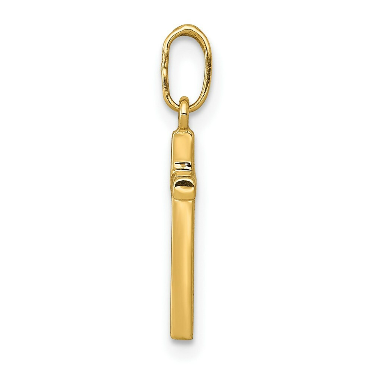 14K Yellow Gold Polished Cross Pendant - (B14-283)