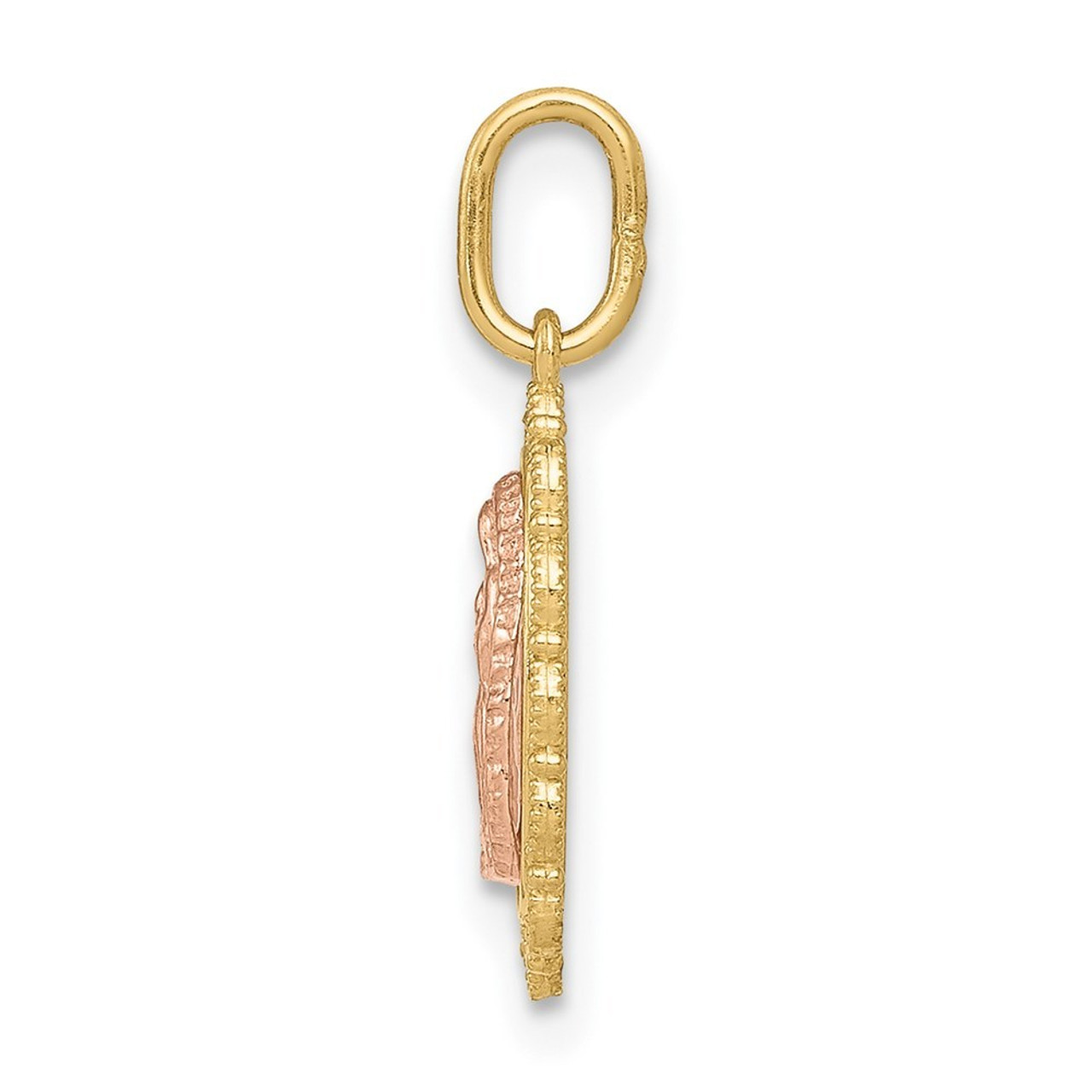 14K Two-tone Gold Guadalupe Pendant - (B14-316)