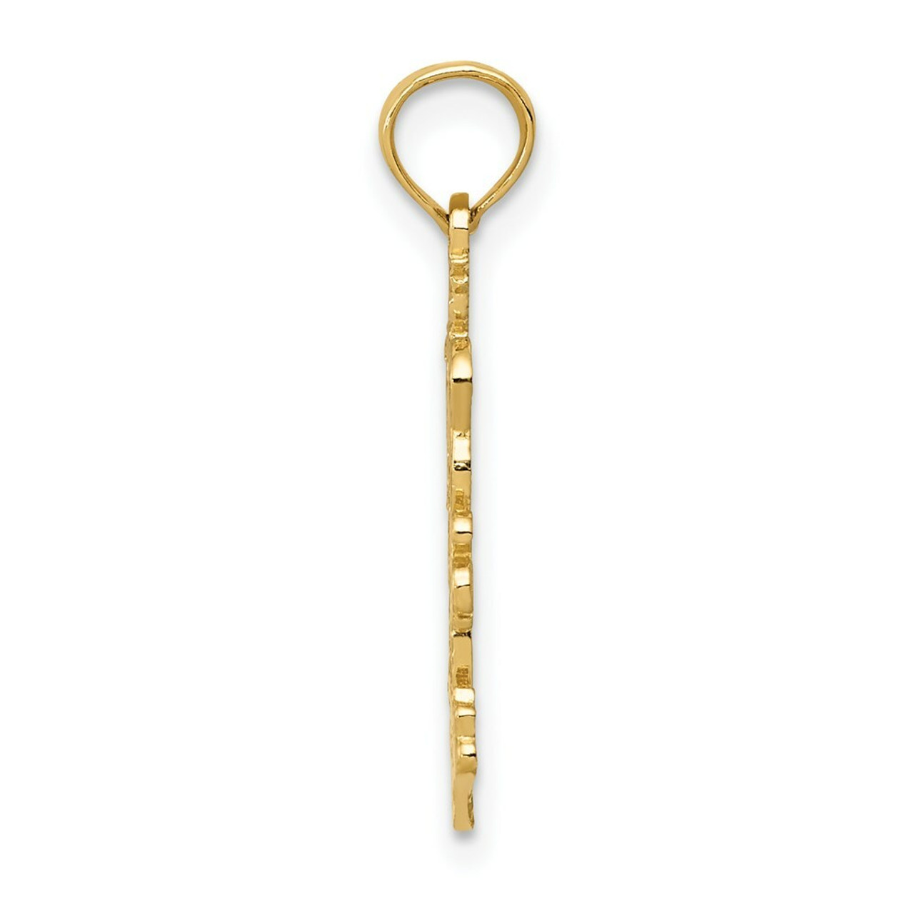 14K Yellow Gold Double Palm Trees Pendant - (A83-149)