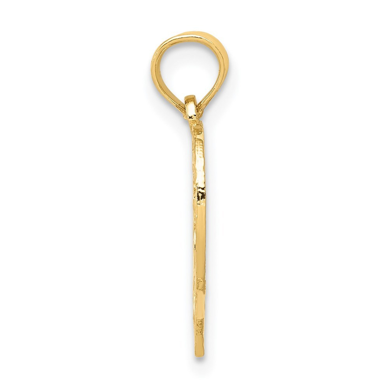 14K Yellow Gold 13 In Heart Cutout Pendant - (A83-355)