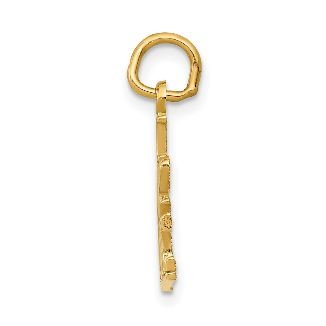 14K Yellow Gold I Love Music Charm - (A83-617)