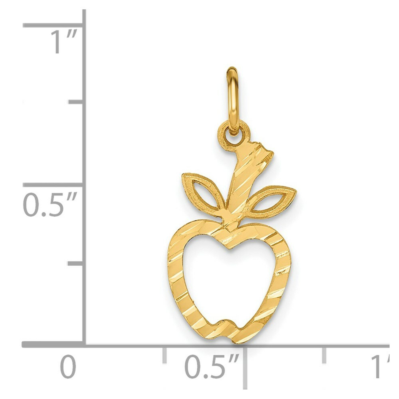 14K Yellow Gold Apple Charm - (A83-682)