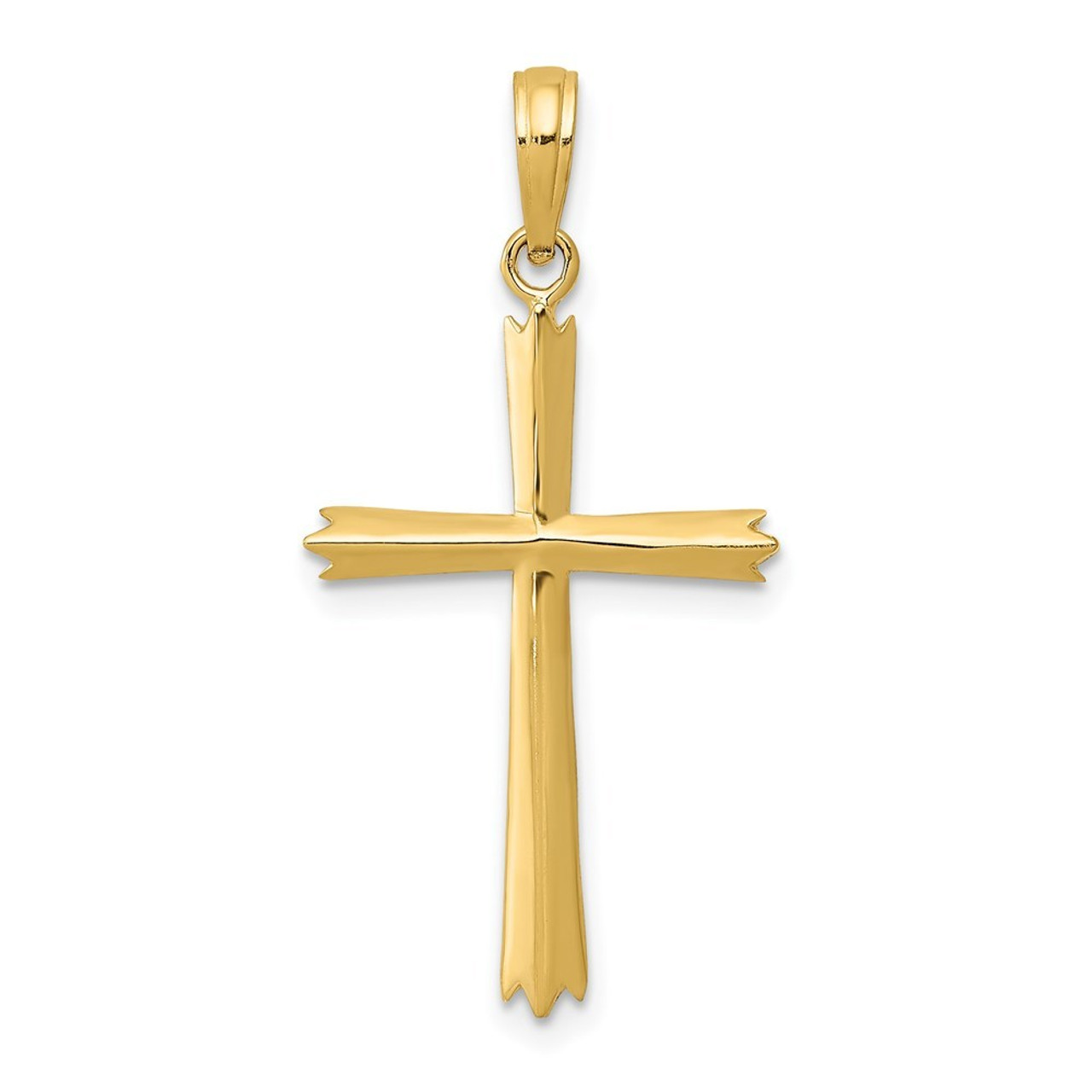 14K Yellow Gold Cross Pendant 30mm length - (A83-795) - Roy Rose