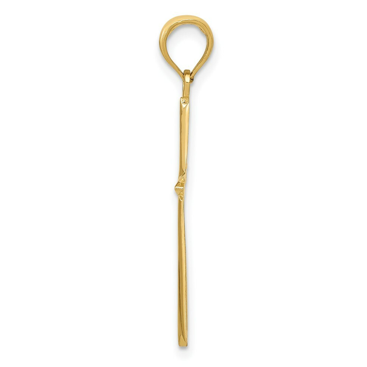 14K Yellow Gold Cross Pendant 30mm length - (A83-795)