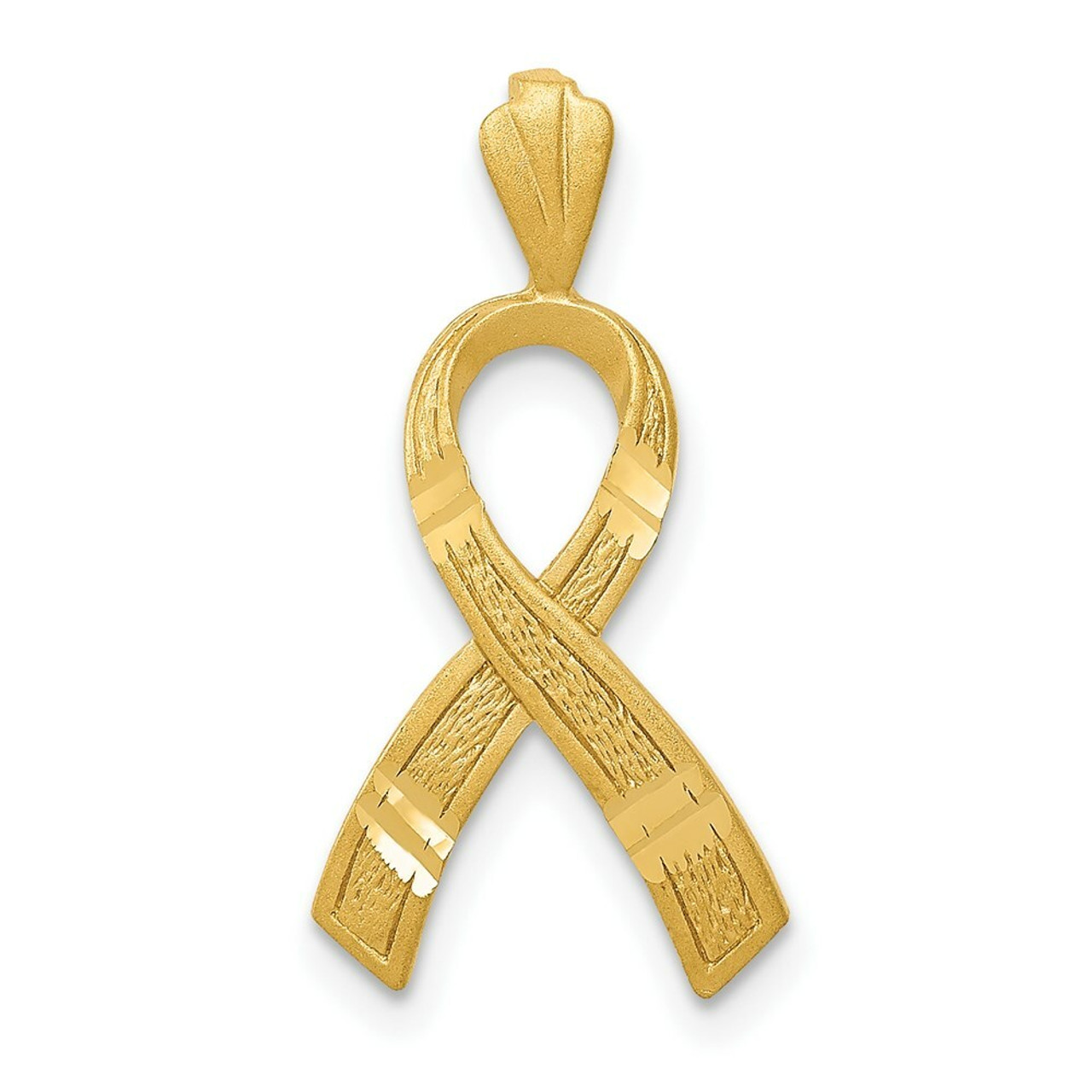 14K Yellow Gold Awareness Pendant - (A83-934)