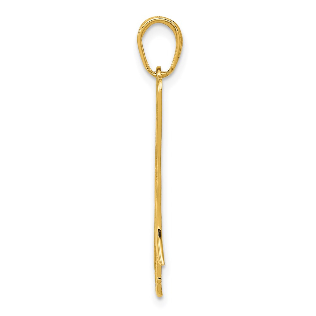 14K Yellow Gold Trombone Pendant - (A84-135)