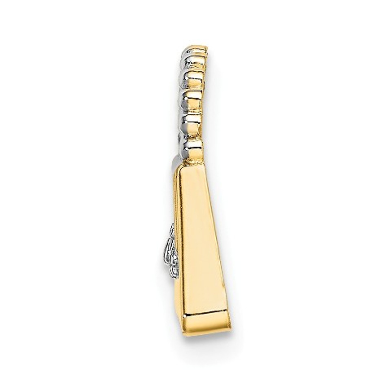 14K Yellow Gold Two-tone Purse Slide Pendant - (A85-325) - Roy