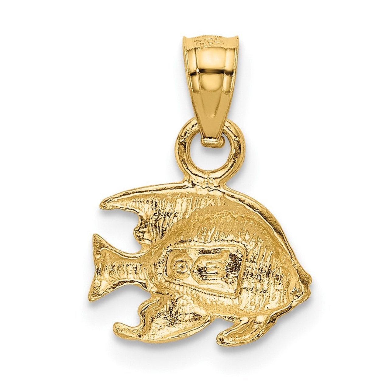 14K Yellow Gold Fish Pendant - (A85-339)